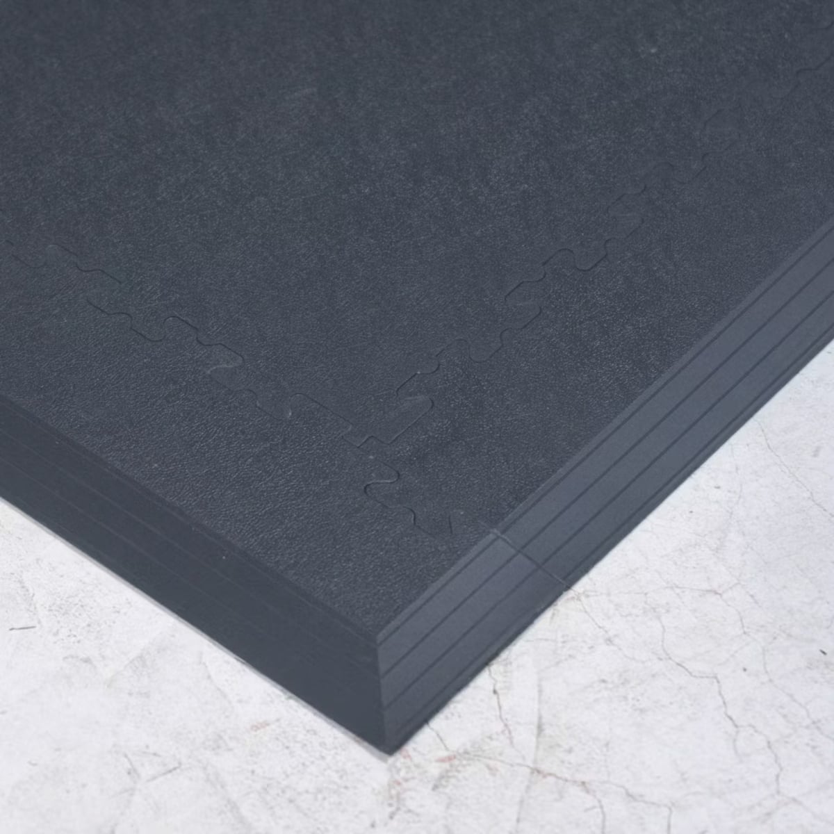 Interlocking Floor Tile Corner Ramp Graphite